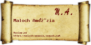 Maloch Amázia névjegykártya